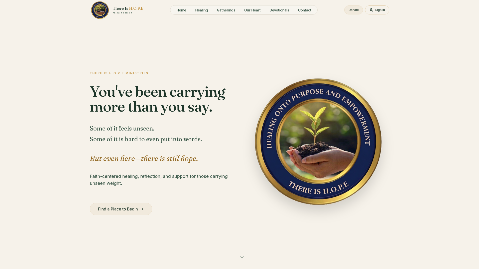 There Is H.O.P.E Ministries website