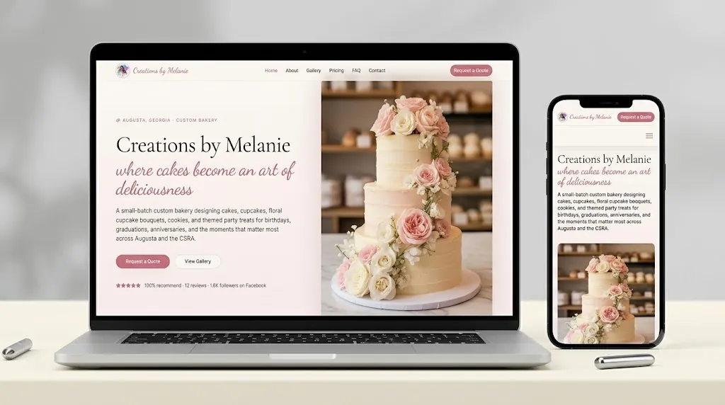 Creations by Melanie website